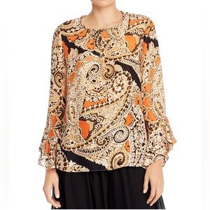 NEW KOBI HALPERN SILK TOP